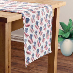 4th Of July Cute American Flag Patriotic Medium Table Runner