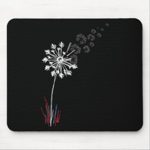 4th Of July Cute Flower American Patriotic 1 Mouse Pad