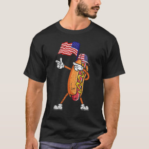 4th of July Dabbing Hot Dog Hotdog For Boys Men Wo T-Shirt