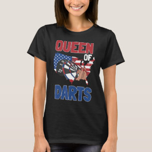 4th Of July Darts Queen Patriotic American Flag Us T-Shirt