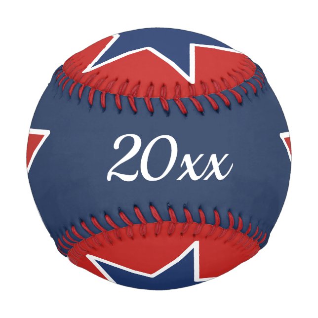 4th of July/Dated/, Red White and Blue Baseball (Back)