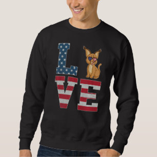 4th Of July Decor Patriotic Love Bobcats American Sweatshirt