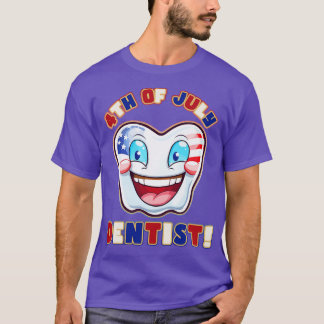 4th of July Dentist Patriotic Kawaii Molar T-Shirt