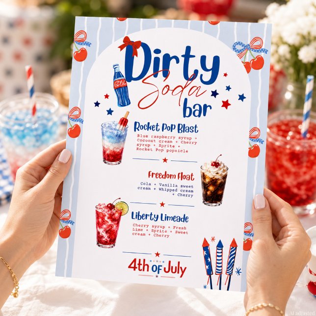 4th of July Dirty Soda Bar Sign (Creator Uploaded)