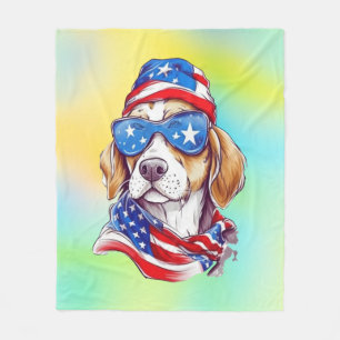 4th Of July Dog Sublimation-66361 Fleece Blanket