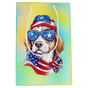 4th Of July Dog Sublimation-66361 Medium Gift Bag