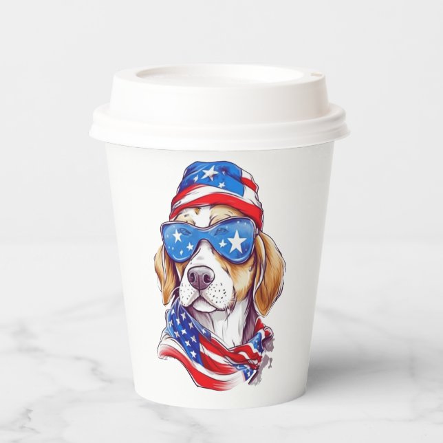 4th Of July Dog Sublimation-66361 Paper Cups (Front)
