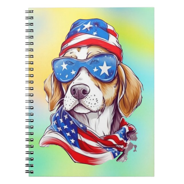 4th Of July Dog Sublimation-66361 Round Clock Notebook (Front)