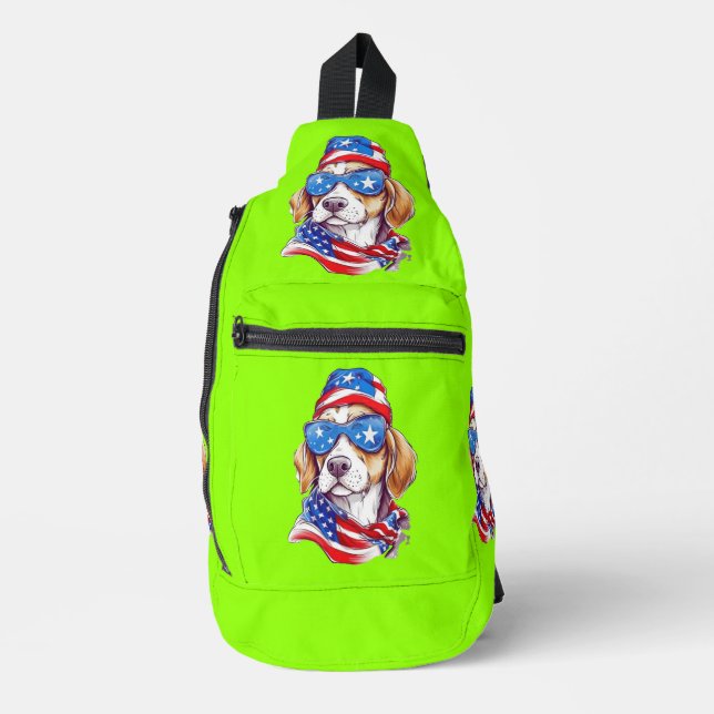 4th Of July Dog Sublimation-66361 Sling Bag (Front)