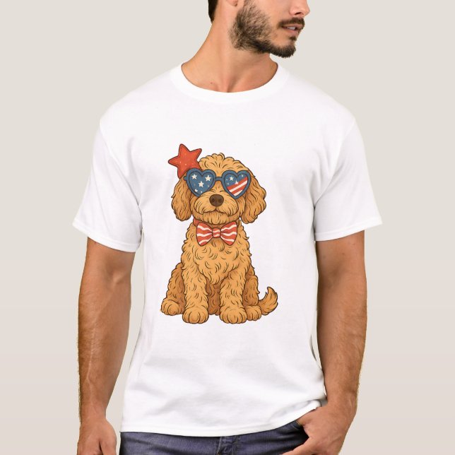4th of July Dog T-Shirt (Front)