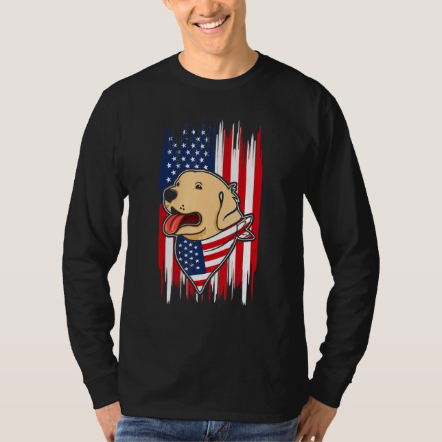4th of July Dog USA Independence Day American Holi T-Shirt (Front)