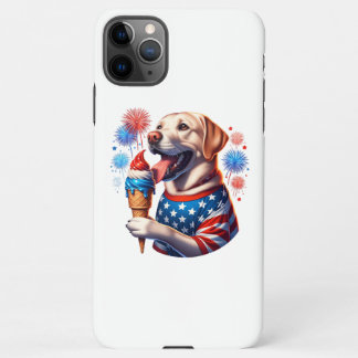 4th of July Dog with Ice Cream Cone iPhone 11Pro Max Case