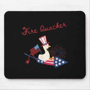 4th Of July Duck Firequacker Patriotic Fourth Of J Mouse Pad