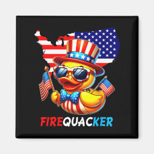 4th Of July Duck Firequacker Patriotic Fourth Of Magnet