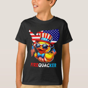 4th Of July Duck Firequacker Patriotic Fourth Of T-Shirt