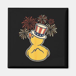 4th of july duck patriotic top hat funny duck magnet