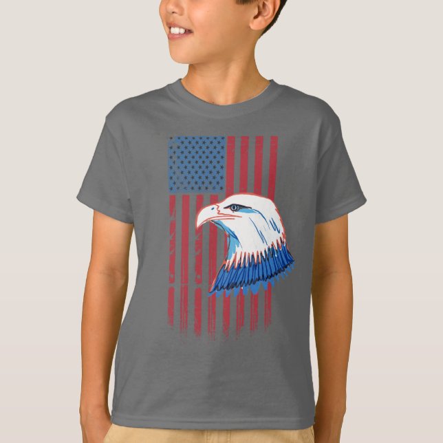 4th of July Eagle and Flag T-Shirt (Front)
