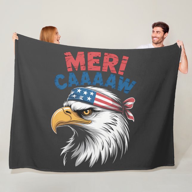 4th Of July Eagle Freedom Patriotic Fleece Blanket (In Situ)
