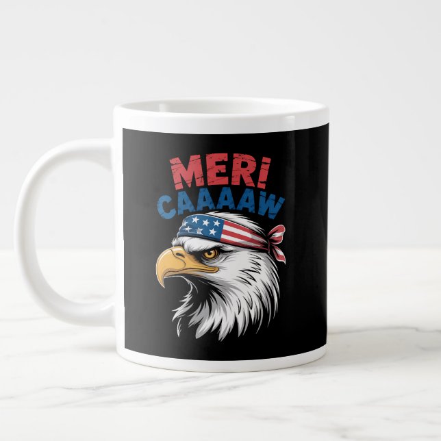 4th Of July Eagle Freedom Patriotic Large Coffee Mug (Left)