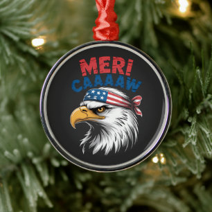 4th Of July Eagle Freedom Patriotic Metal Tree Decoration