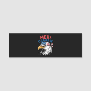 4th Of July Eagle Freedom Patriotic Name Tag
