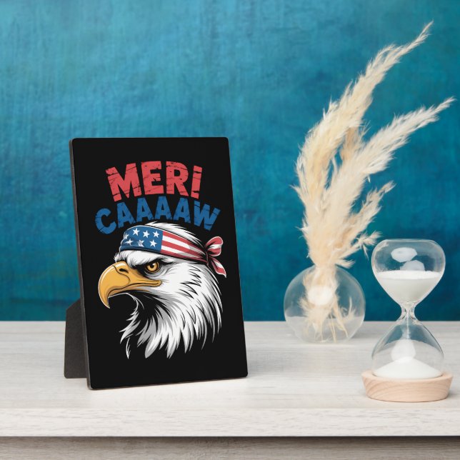 4th Of July Eagle Freedom Patriotic Plaque (Side)