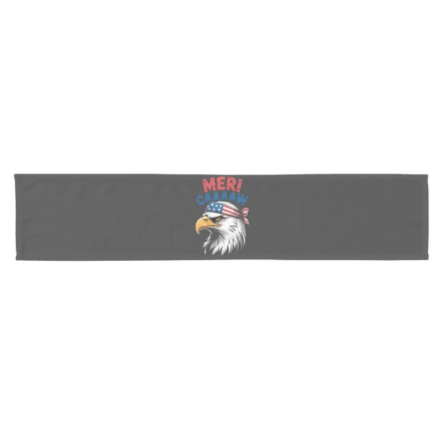 4th Of July Eagle Freedom Patriotic Short Table Runner (Horizontal)