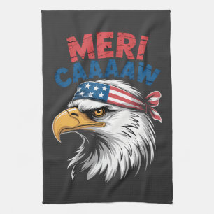 4th Of July Eagle Freedom Patriotic Tea Towel