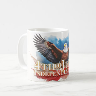 4th of July Eagle – Patriotic Art Design Coffee Mug