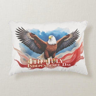 4th of July Eagle – Patriotic Art Design Decorative Cushion