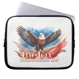 4th of July Eagle – Patriotic Art Design Laptop Sleeve