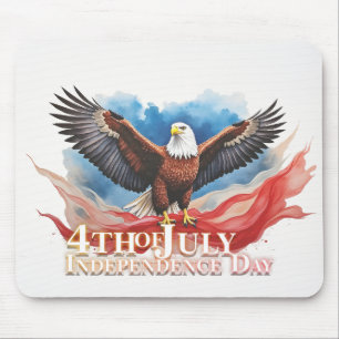 4th of July Eagle – Patriotic Art Design Mouse Pad