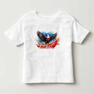 4th of July Eagle – Patriotic Art Design Toddler T-Shirt