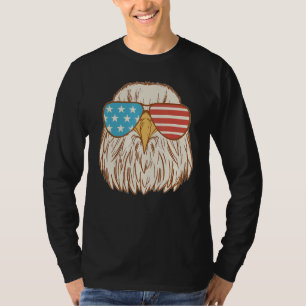 4th Of July Eagle Usa Flag Glasses Men Women Fourt T-Shirt