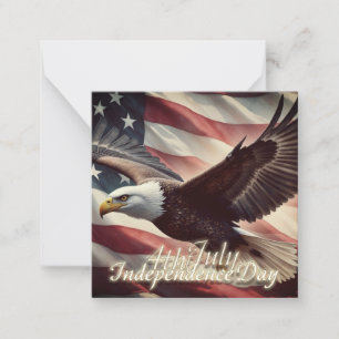 4th of July Eagle with American Flag Card