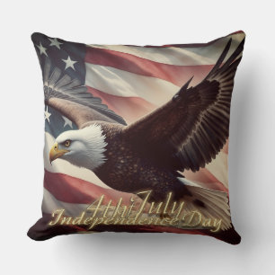 4th of July Eagle with American Flag Cushion