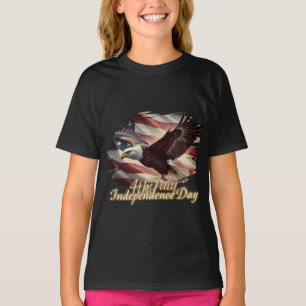 4th of July Eagle with American Flag T-Shirt