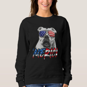 4th Of July English Bulldog American Flag Patrioti Sweatshirt