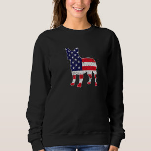 4th Of July English Bulldog Graphic Patriotic Amer Sweatshirt