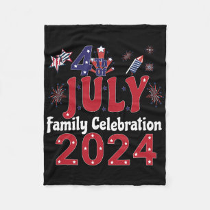 4th Of July Family Celebration Family Matching Gro Fleece Blanket