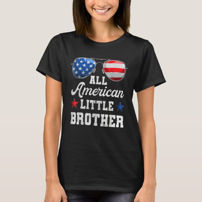 4th Of July Family Matching  American Little Broth T-Shirt (Front)