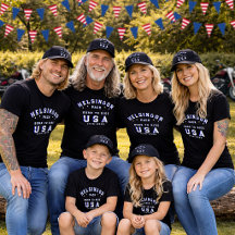 4th Of July Family Photos Born To Ride Blue Custom