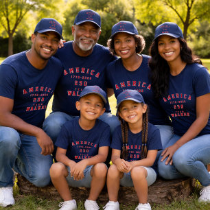 4th Of July Family Photos Matching Group Customise T-Shirt
