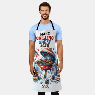 4th of July Family Reunion Bakyard BBq Party Apron
