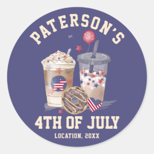 4th Of July Family Reunion Party Independance Day Classic Round Sticker
