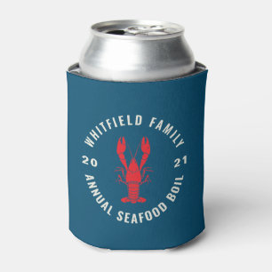 4th of July Family Seafood Boil Party Custom Can Cooler