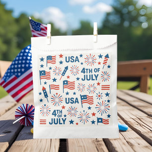 4th of July Favour Bag 🇺🇸   USA Flag, Fireworks 