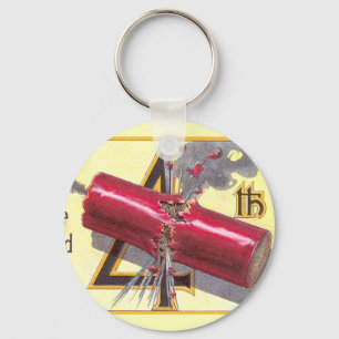 4th of July Firecracker Explodes Key Ring