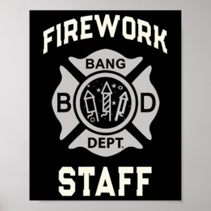 4th Of July Firework Staff Boom Squad Safety Direc Poster