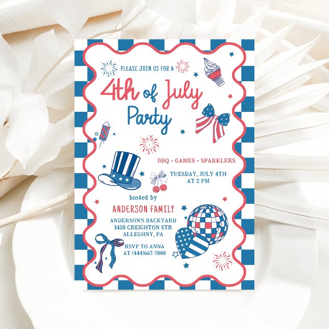 4th of July Fireworks BBQ Party Invitation (Creator Uploaded)